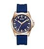 Guess Men Blue Round Stainless Steel Dial Analog Watch