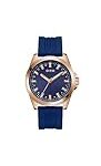 Guess Men Blue Round Stainless Steel Dial Analog Watch