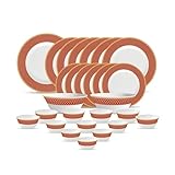 La Opala Diva Sovrana Collection Opal Glass Crockery | for Family of 6 | Dinner Set 27 pcs