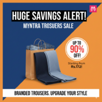 Men’s Trousers up to 90% off from ₹172