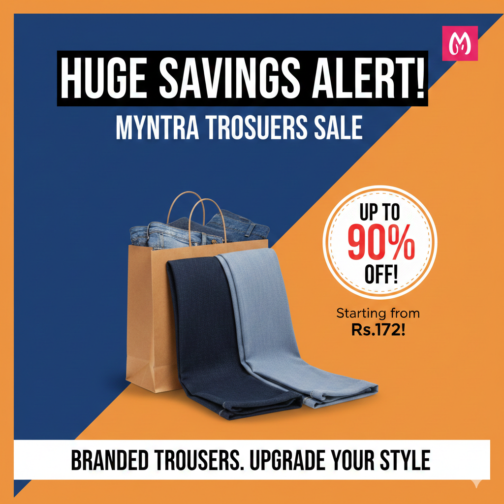Men’s Trousers up to 90% off from ₹172