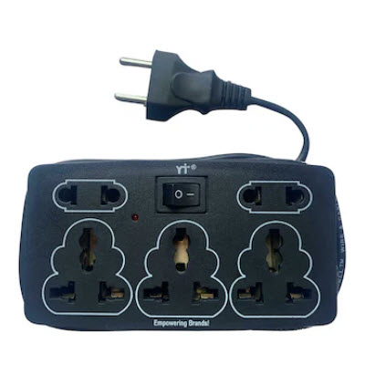 YTI 5 in 1 Black 6 AMP Power Strip 240 V