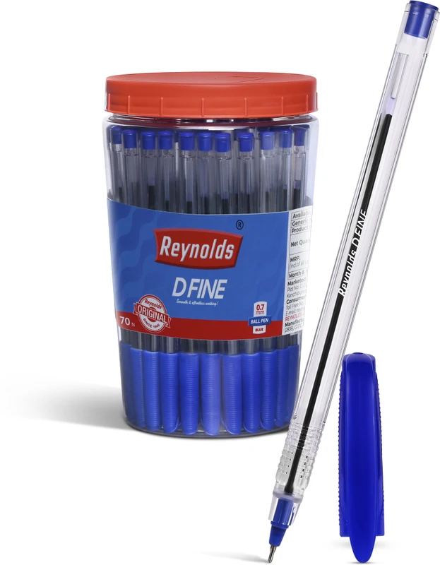 Reynolds DFine Ball Pen(Pack of 70, Ink Color – Blue)