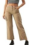 Bene Kleed Women Cotton Button-and-Zip Over Dyed Straight fit Cargo Trouser
