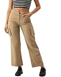 Bene Kleed Women Cotton Button-and-Zip Over Dyed Straight fit Cargo Trouser