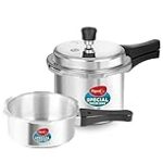 Pigeon by Stovekraft 12708 Aluminium Pressure Cooker Combo (2 litre and 3 litre)