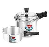Pigeon by Stovekraft 12708 Aluminium Pressure Cooker Combo (2 litre and 3 litre)