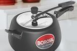 Borosil 6.5 L Pronto Hard Anodized Pressure Cooker with Stainless Steel Lid