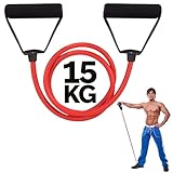 LEADER SPORTZ Resistance Tube with Foam Handles