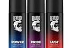 Beardo Power, Lust & Pride Perfume Body Spray (Set of 3)