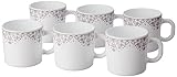 Larah by BOROSIL Lark Opalware Mug, Set of 6 Tea