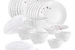 Cello Opalware Dazzle Series Lush Fiesta 35 Piece Dinner Set