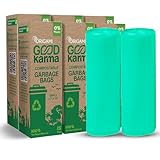 Good Karma Eco Friendly Garbage Bags 90 Count (15 Bags x 6 Rolls)