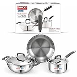 Vinod Luxury Edition Triply Stainless Steel Cookware Set 5 Pc