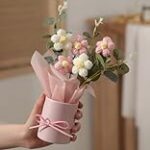 VRB Dec 1pcs Artificial Crochet Flower Bouquet/Artificial