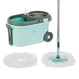 Presto! Clean Steel Spin Mop | 2 Microfiber Refills