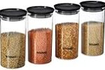 Solimo Plastic Storage Jar and Container Set, 1400 Ml Each, Set 4