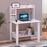 Callas ST-40 Wooden Study Table with Hutch & Bottom Storage