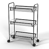 Lifelong DIY Multipurpose Trolley | 3-Tier Steel Mesh Storage Rack