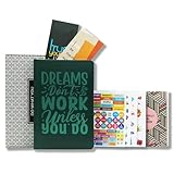 Amazon Basics Undated Planner | Dark Brown Faux Leather