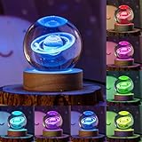 GITGRNTH 3D Saturn Crystal Ball Lamp