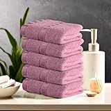 Urbane Home Pack of 5 Cotton Hand/Face Towels