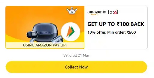 Amazon boAt Offer – Get Up to ₹100 Cashback (Amazon Pay UPI)