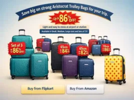Aristocrat Trolley Bag upto 86% off: Grab the Best Deals Now