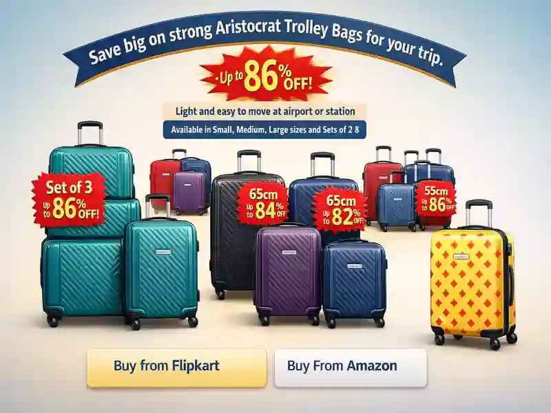 Aristocrat Trolley Bag upto 86% off: Grab the Best Deals Now