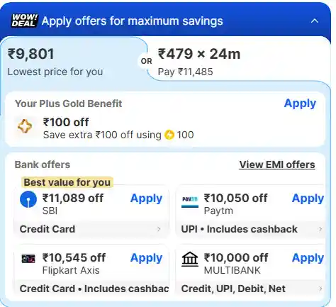 Crompton Dishwasher bank offers on flipkart