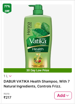 Green shampoo bottle with natural ingredients