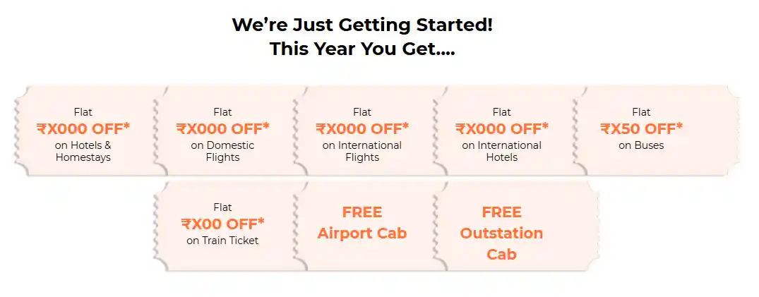 DealPanti Quiz rewards banner showing flat discounts on hotels, flights, buses, train tickets, plus free airport and outstation cab offers