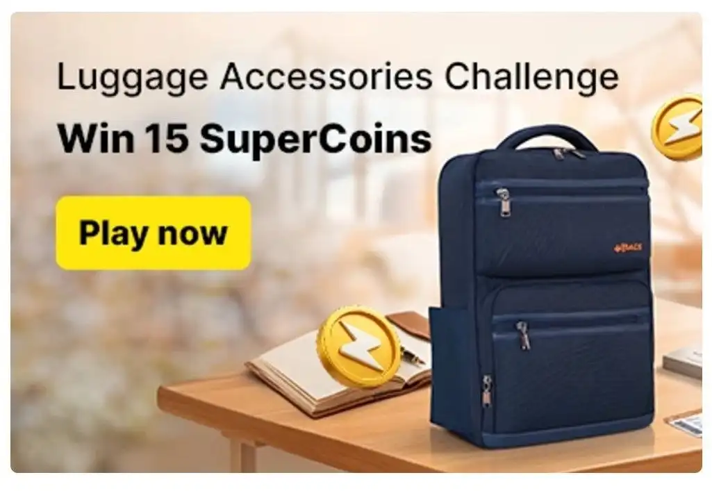 luggage challenge for earning 15 supecoins on flipkart