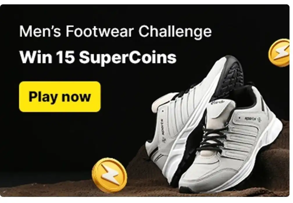 Men's footwear challenge for earning 15 supercoins from Flipkart