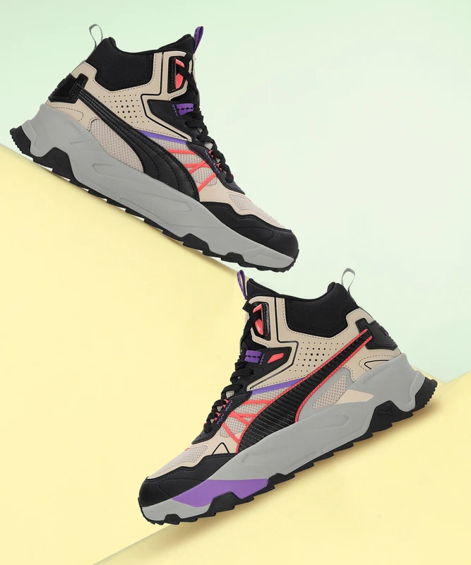 PUMA Trinity Mid Hybrid Sneakers For Men(Beige , 8)