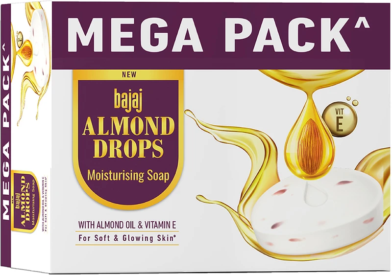 BAJAJ Almond Drops Moisturising Soap (8 x 125 g)
