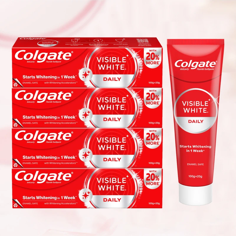 Colgate Visible White Tooth paste Pack of 4x120g