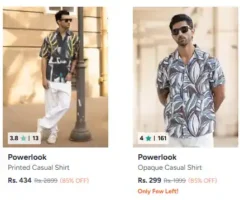 Powerlook Clothing up to 85% off on Myntra