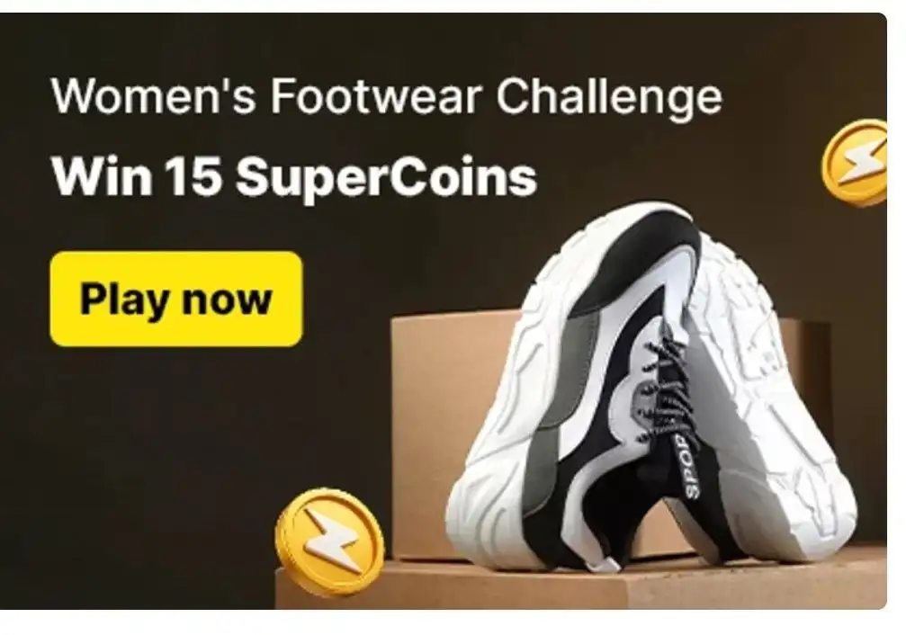 womens footwear challenge for earning 15 supercoins on flipkart