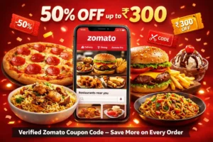 Zomato coupon code: 50% upto ₹300