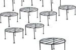 WOZTI Rust Free Plant Stand, Flower Pot Stand, (Pack of 10, Metal)
