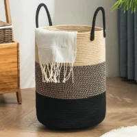 SIYA TEXTILES 72 L Multicolor Laundry Basket(Jute)