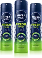 NIVEA Fresh Power Deo Spray (450 g, Pack of 3)
