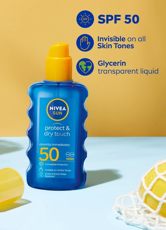 NIVEA Sunscreen – SPF 50 UVA UVB, Body Spray (200 ml)