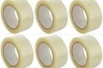 CRAE Packaging Transparent Cello Tape 100 Meter | Pack of 6