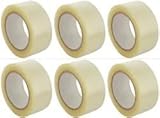 CRAE Packaging Transparent Cello Tape 100 Meter | Pack of 6
