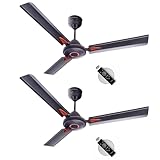 LONGWAY Aero 1200 mm BLDC Ceiling Fan with Remote Control (Pack of 2)