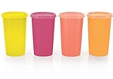 Tupperware Plastic Tumbler – 340 ml, 4 Pieces