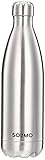 Solimo Stainless Steel Insulated 24 Hours Hot or Cold Bottle Flask, 1000 ml