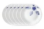Larah by BOROSIL Morning Glory 6 Pcs Opalware Plate Set (Dia – 10 inch)